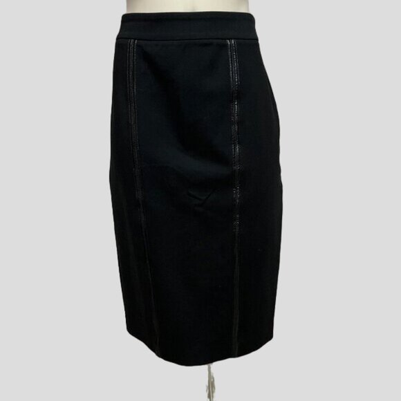 Kenneth Cole Reaction Black Pencil Skirt With 2 Way Zipper - Picture 1 of 11